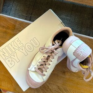 Custom Designed Vintage Leather Women’s Nike Tennis Shoes Size 9.5